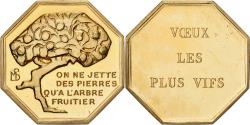 World Coins - France, Token, Amour et Mariage, Voeux, Gilt Bronze, Arbre,
