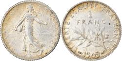 World Coins - Coin, France, Semeuse, Franc, 1909, Paris, , Silver, KM:844.1