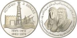 World Coins - Kuwait, Sabah Ibn Salim, 2 Dinars, 1976, Llantrisant, Proof, Silver,
