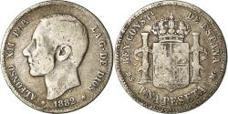 World Coins - Coin, Spain, Alfonso XII, Peseta, 1882, Madrid, , Silver, KM:686
