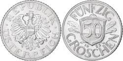 World Coins - Austria, 50 Groschen, 1955, Vienna, Aluminum,
