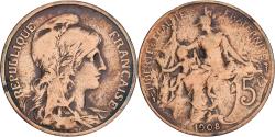 World Coins - Coin, France, Dupuis, 5 Centimes, 1908, Paris, , Bronze, KM:842