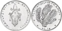 World Coins - Vatican, Paul VI, 1 Lire, 1977 - Anno XV, Rome, Aluminum, , KM:116