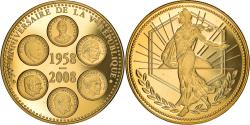 World Coins - France, Medal, 50 ème Anniversaire de la Vème République, Politics, 2008
