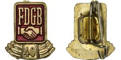 World Coins - Germany, Broche, FDGB, 40 Ans, Brass,