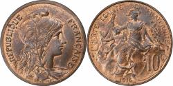 World Coins - France, 10 Centimes, Daniel-Dupuis, 1916, Paris, Bronze,