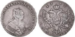 World Coins - Coin, Russia, Elizabeth, Rouble, 1744, Moscow, , Silver, KM:19b.4