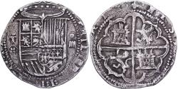 World Coins - Spain, Philip II, 4 Réales, 1556-1598, Toledo, Silver,