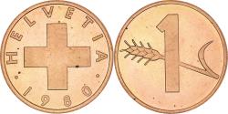 World Coins - Coin, Switzerland, Rappen, 1980, Bern, Proof, , Bronze, KM:46