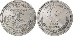 World Coins - Pakistan, 1/2 Rupee, 1948, Nickel, , KM:6