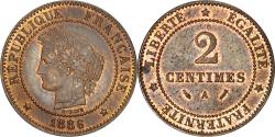 World Coins - Coin, France, Cérès, 2 Centimes, 1886, Paris, , Bronze, KM:827.1