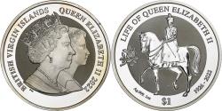 World Coins - BRITISH VIRGIN ISLANDS, 1 Dollar, 1 Oz, life of Queen Elizabeth, 2022, Pobjoy