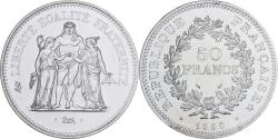 World Coins - France, 50 Francs, Hercule, 1980, Paris, série FDC, Silver,
