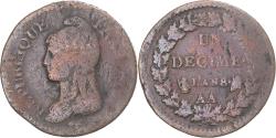 World Coins - Coin, France, Dupré, Decime, AN 8, Metz, , Copper, Gadoury:187a