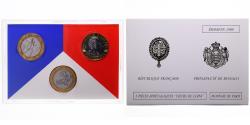 World Coins - Coin, France, Coffret triptyque 3 x 10 frs., 1989, MDP, FDC, 624/2000