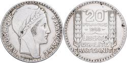 World Coins - France, 20 Francs, Turin, 1938, Paris, Silver, , Gadoury:852, KM:879