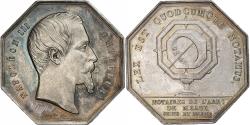 World Coins - France, Token, Napoléon III, Notaires de l'Arrondissement de Meaux, Silver