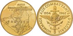 World Coins - France, Medal, Hommage aux Combattants d'Algérie, 1962, Copper-Nickel Gilt