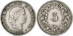 World Coins - Switzerland, 5 Rappen, Libertas, 1897, Bern, Copper-nickel, , KM:26