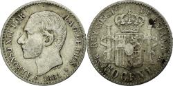 World Coins - Coin, Spain, Alfonso XII, 50 Centimos, 1881, Madrid, , Silver, KM:685