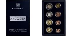 World Coins - Andorra, 1 Cent to 2 Euro, Proof, 2014, Madrid,