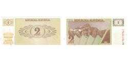 World Coins - Banknote, Slovenia, 2 (Tolarjev), KM:2a, UNC(65-70)