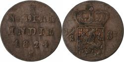 World Coins - NETHERLANDS EAST INDIES, William I, 1/2 Stuiver, 1824, Utrecht, Copper
