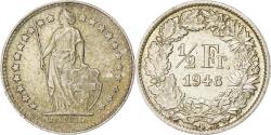 World Coins - Switzerland, 1/2 Franc, Helvetia, 1948, Bern, Silver, , KM:23