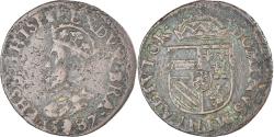 World Coins - Coin, Spanish Netherlands, Philippe II, Liard, 1587, Anvers, , Copper