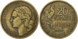 World Coins - France, 20 Francs, Guiraud, 1950, Beaumont - Le Roger, Aluminum-Bronze