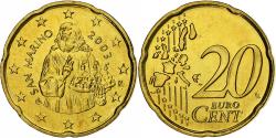 World Coins - San Marino, 20 Euro Cent, BU, 2003, Rome, Nordic gold,