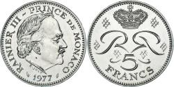 World Coins - Coin, Monaco, Rainier III, 5 Francs, 1977, Monaco, , Cupronickel