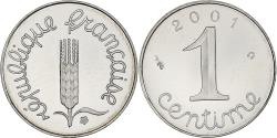 World Coins - Coin, France, Épi, Centime, 2001, Paris, Proof / BE, , Stainless