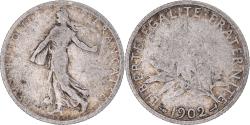 World Coins - France, Semeuse, Franc, 1902, Paris, , Silver, KM:844.1, Gadoury:467