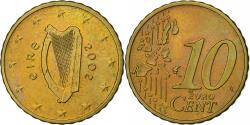 World Coins - Ireland, 10 Euro Cent, 2002, Dublin, Copper Plated Steel,