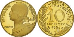 World Coins - Coin, France, Marianne, 10 Centimes, 1994, Paris, Proof,