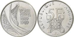 World Coins - France, 5 Francs, Tour Eiffel, 1989, Paris, Nickel, , Gadoury:772