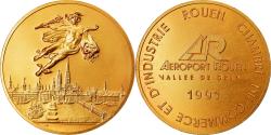 World Coins - France, Token, Aéroport de Rouen, Vallée de Seine, Business & industry, 1991