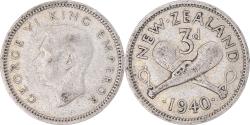 World Coins - Coin, New Zealand, George VI, 3 Pence, 1940, British Royal Mint,