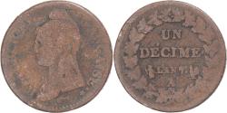 World Coins - Coin, France, Dupré, Decime, AN 7, Paris, , Copper, Gadoury:187