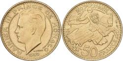 World Coins - Monaco, Rainier III, 50 Francs, Cinquante, 1950, Aluminum-Bronze,