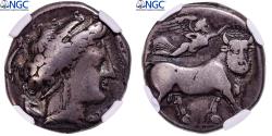 Ancient Coins - Coin, Campania, Didrachm, 4th-3rd century BC, Neapolis, graded, NGC,