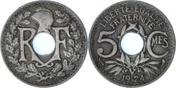 World Coins - France, Lindauer, 5 Centimes, 1924, Poissy, , Copper-nickel, KM:875, Le