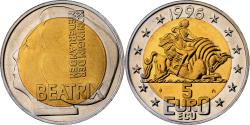 World Coins - Netherlands, Beatrix, 5 Euro, 1996, Bimetallic,