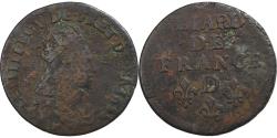World Coins - France, Louis XIV, Liard, 1655, Vimy, Copper, , Gadoury:80