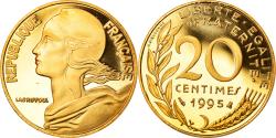 World Coins - Coin, France, Marianne, 20 Centimes, 1995, Paris, Proof,