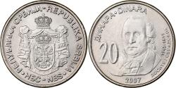 World Coins - Serbia, 20 Dinara, 2007, Copper-Nickel-Zinc, , KM:47