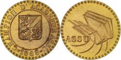 World Coins - France, Token, Champion d'Académie ASSU, 1968, Copper-Nickel-Aluminum