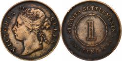 World Coins - Straits Settlements, Victoria, Cent, 1884, Bronze, , KM:9a