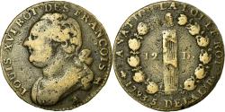 World Coins - Coin, France, 12 deniers françois, 12 Deniers, 1793, Paris, , Bronze